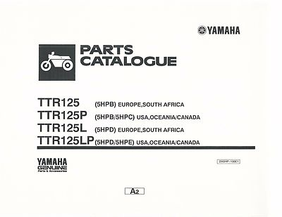 #ad Yamaha Parts Manual Book 2002 TTR125 $19.50