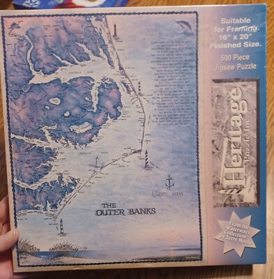 500 Piece Terry Moore Heritage The Outer Banks Jigsaw Puzzle, Sealed, New