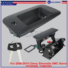 Tailgate Handle Kit, Tail Gate Bezel Lock For 2008-14 Chevy Silverado GMC Sierra