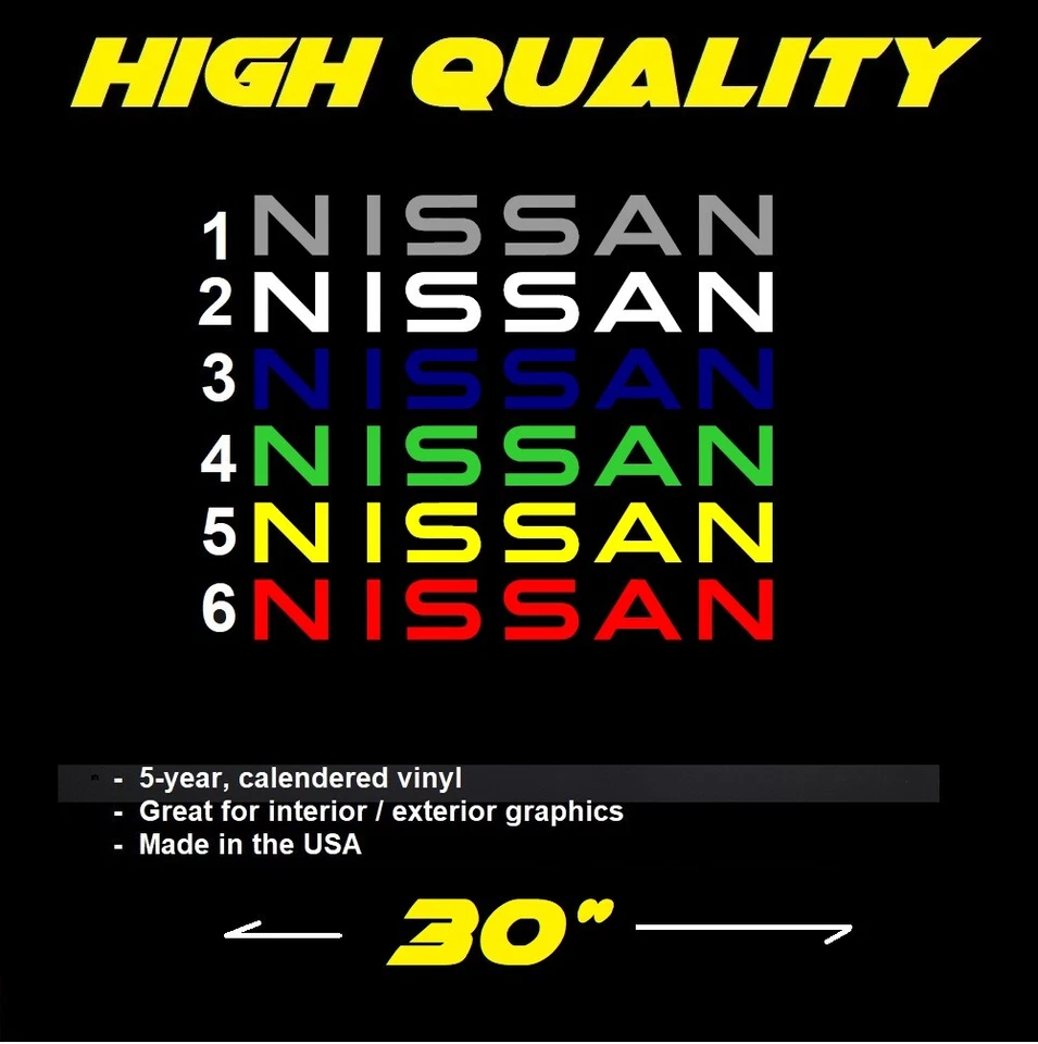 NISSAN - Logo Parabrisas Banner Vinilo Deporte Premium Calcomanía Carreras Pegatina Foto 2 de 4