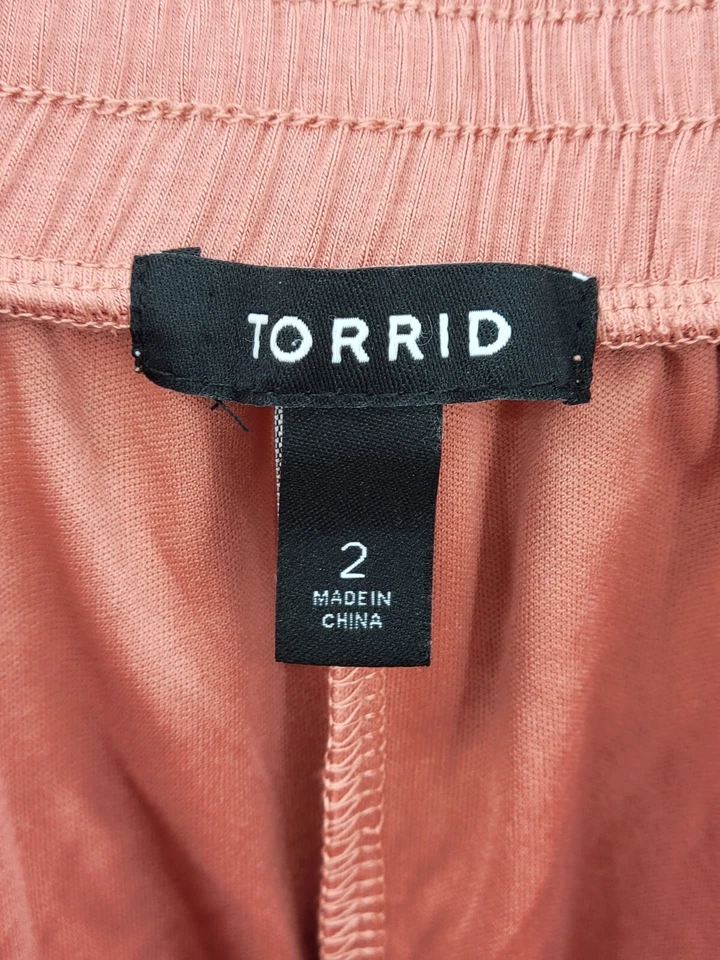 Falda Tórrida Mujer Plus 2X Rosa Melocotón Encaje Acampanado Boho Cottagecore Romántico Foto 3 de 4