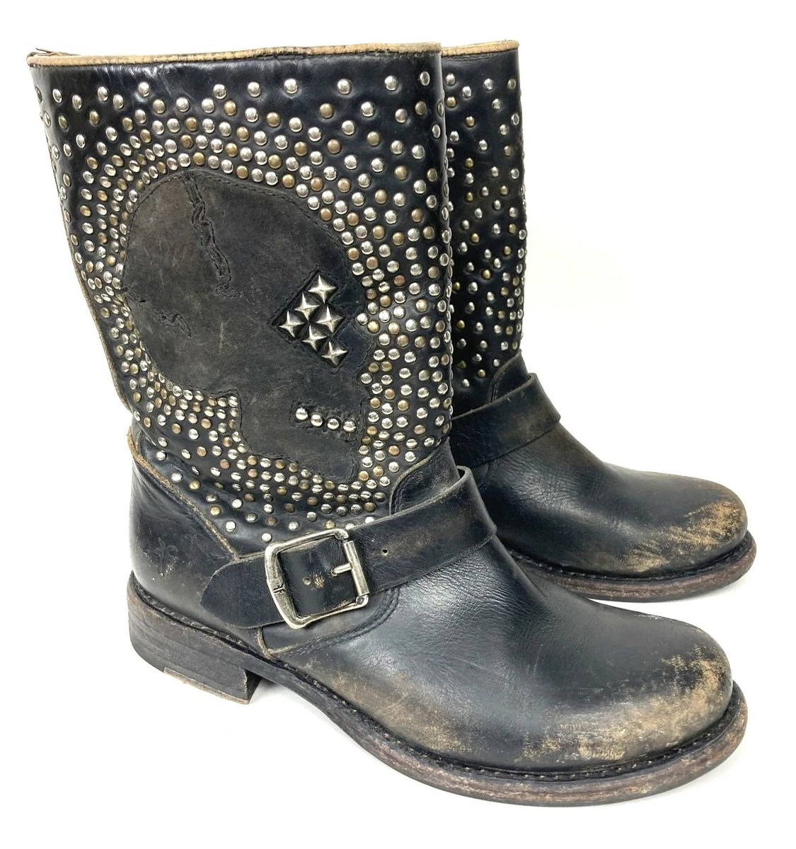 Frye clearance skull boots