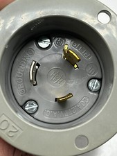 ARROW HART 6225 LOCKING FLANGE INLET 20A 277V 2P 3W NEMA L7-20P ⭐