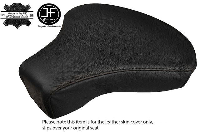 BLACK /& WHITE CUSTOM FITS SUZUKI VZ 800 MARAUDER 96-01 REAR LEATHER SEAT COVER