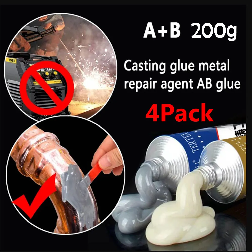 2pcs, Metal Glue, Casting Metal Repair Glue (A+B), High Temperature Heat  Resistant Glue For Metal, AB-Metal Adhesive & Liquid Weld For Metal In Lieu  O