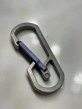 Titanium Carabiner Snap Spring Hook Clip, EDC Keychain, Key Ring Purple Anodize