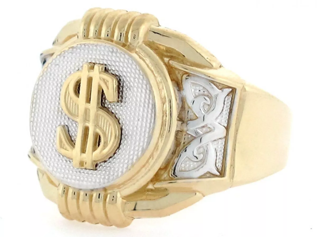 Fancy gold ring for on sale men