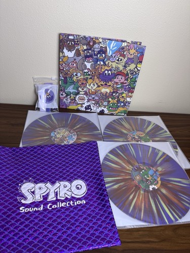 Spyro video game Soundtrack vinyl 3xLP record bagged Box Set dragon playstation - Picture 2 of 6