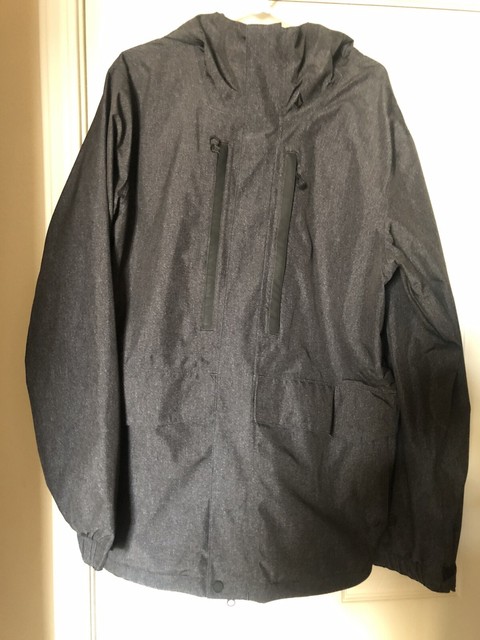 volcom men's brighton pullover 2 layer snow jacket