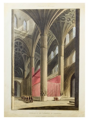1809 - Spagna - Chiesa Domenicana di Salamanca - INCISIONE colorata a mano (01916) - Foto 2 di 2