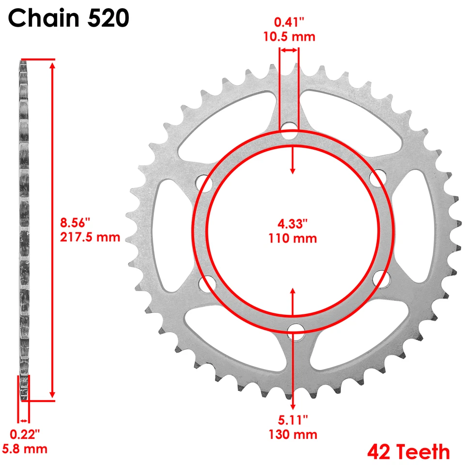 Rear Sprocket for Kawasaki Ex300 Ninja 300 Abs Se 2013 2014 2015 2016 - Image 2 of 4