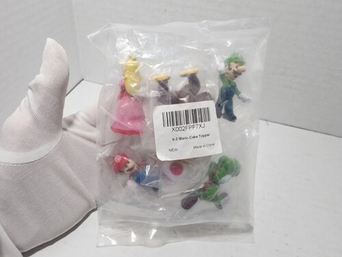 Super Mario Bros Cake Toppers Toy Figures Mario Luigi Peach Kong Yoshi Toad New