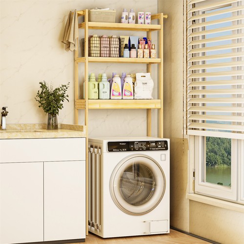 Waschmaschinenregal Holz Toilettenregal Bambus WC Regal über Waschmaschine DHL - Bild 11 von 12