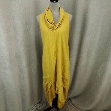 Cynthia Rowley Womens Maxi Shift Dress Small Cowl Neck Pleats Lagenlook