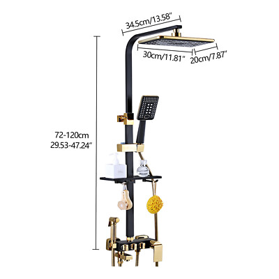 Regendusche Duschset Duscharmatur Duschsystem Duschsäule Rain Shower Faucet Set