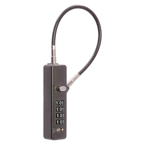 Bike Lock Small Cable Lock Cabinet Locks & Combination 4-Digit Password 3 Cables - Picture 6 of 16