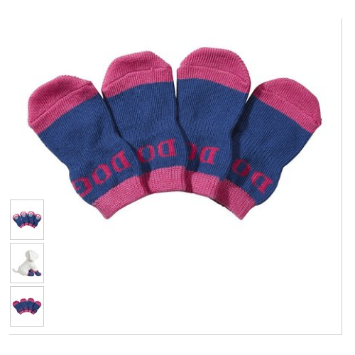NEW Set of Dog Socks in Purple/Pink - Bild 2 von 3