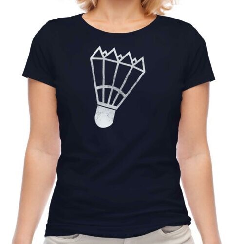 Bádminton Angustiado Estampado Mujer Camiseta Estilo Vintage Diseño Top Volante