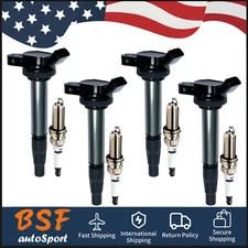 4X Ignition Coil + 4X iridium Spark Plug For Toyota Corolla 1.8L 2009-2017 UF596