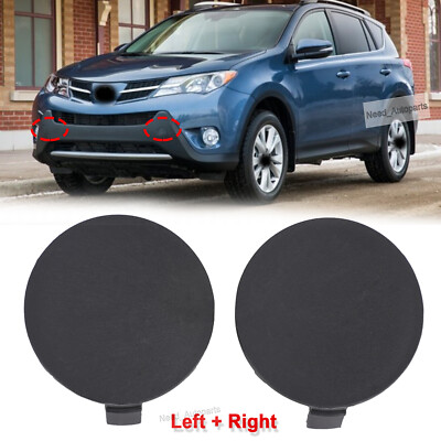 2x Front Bumper Tow Hook Cover Caps For Toyota RAV4 2013 2014 2015 LH&RH Pair