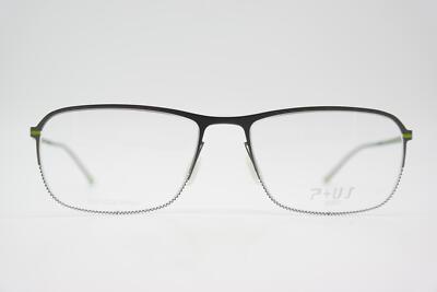Glasses P+US ZERO Z1406B Metallic Green Oval Eyeglasses Frame New