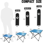 VILLEY  19''/24" Folding Beach Table Portable Camping Side Table Aluminum w/Bag