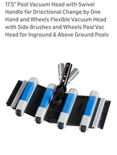 Enhanced Pool Vacuum Head with Direction-Control Swivel Handle Pool Brush Head w