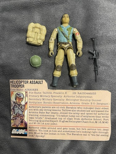 GI Joe Hasbro Vintage 1984 Airborne 100% Complete With File Card - Bild 1 von 3