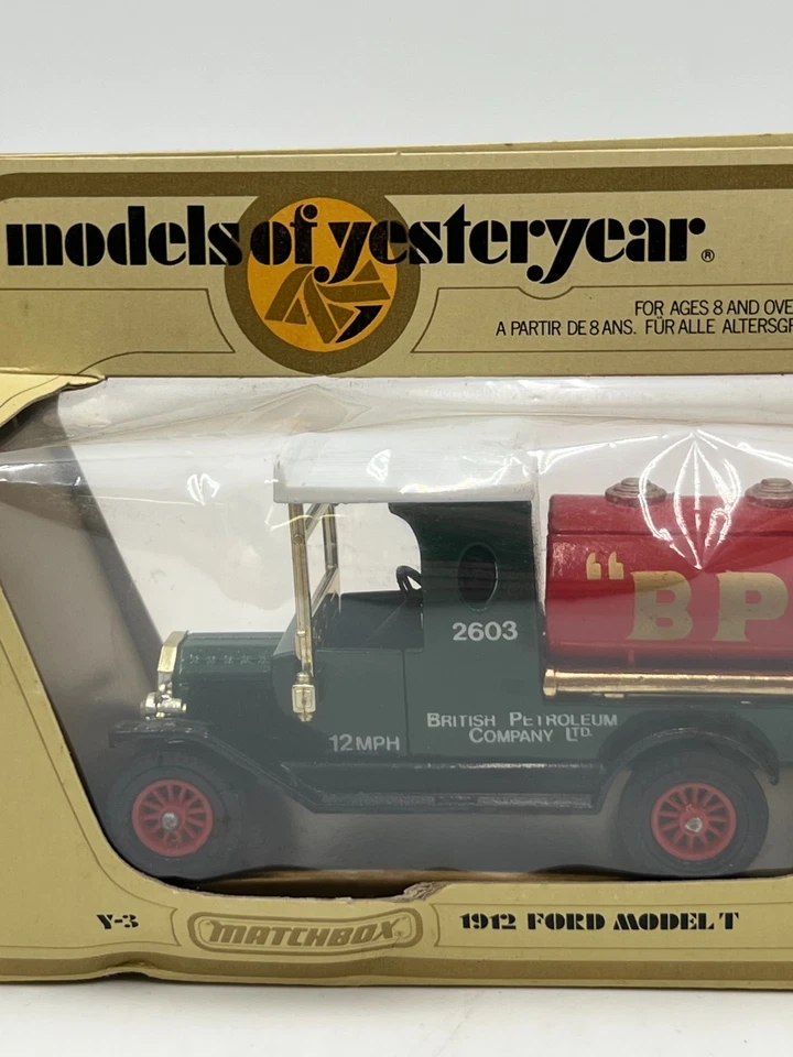 Matchbox Models of Yesteryear Y-3 1912 Ford Model T 2603 BP Tanker Truck NEW - Image 4 of 4
