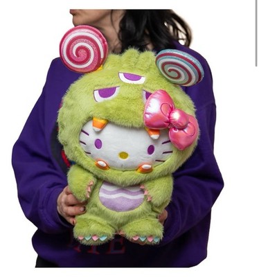 Kidrobot X Sanrio~SWEET KAIJU GREEN HELLO KITTY 14  Phunny Plush COSPLAY Kawaii