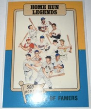 Big League Chew 1986 Home Run Legends Checklist #12 500 HR HOF Aaron Ruth