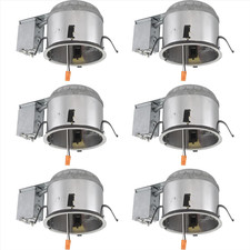 Led Recessed Ceiling Light Housings, 6 Pack 6 Inch IC Shallow Remodel Can Lighti