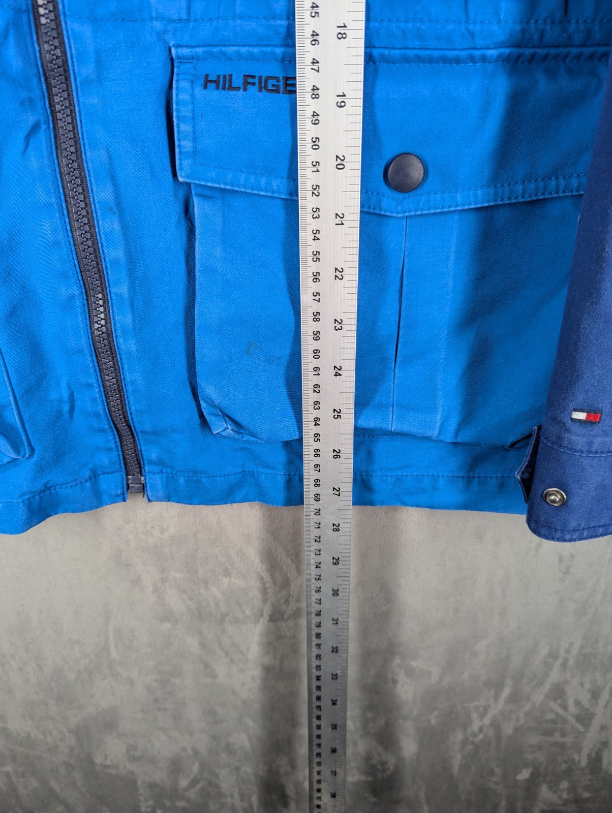 Tommy Hilfiger Utility Jacket Men's Size Medium Hood Full Zip Logo Pockets image 6