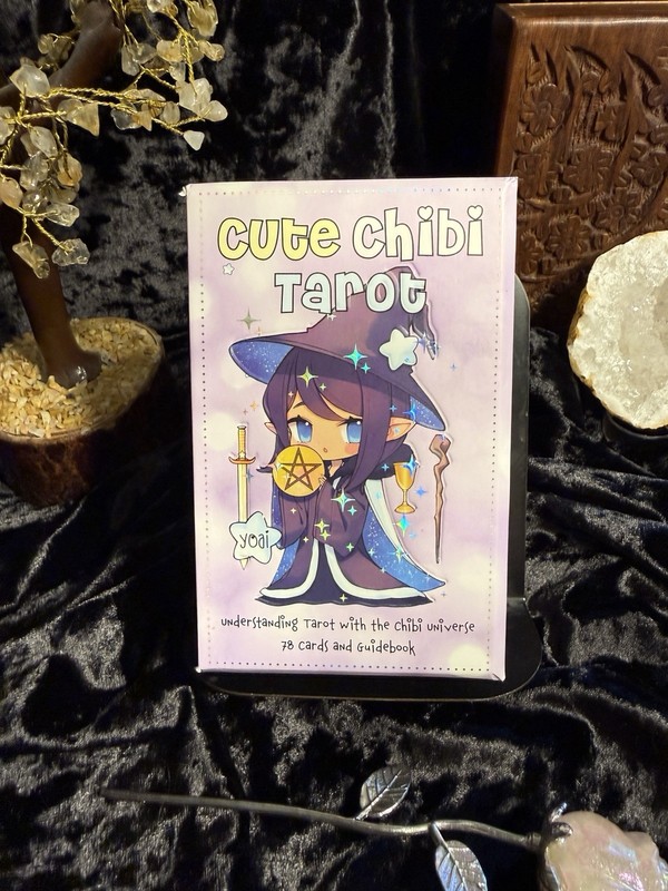 Cute Chibi Tarot 78-Card Deck Cards & Guidebook Set with Guidebook (78 Cards)
