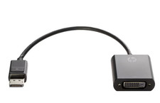 NEW HP 7.5" DisplayPort to DVI-D Adapter - Black FH973AA