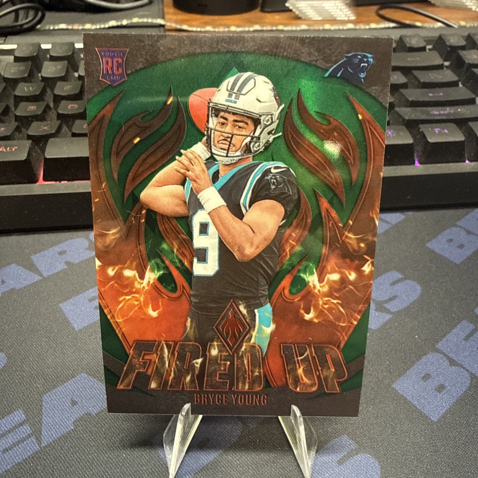 Bryce Young Panini Phoenix Fired Up #FU4 Green