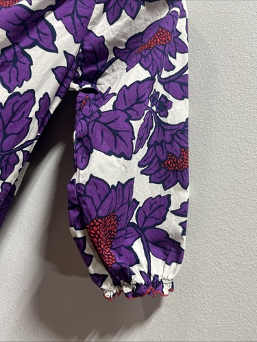 Pink Chicken Purple/White/Red Floral Cotton Long Sleeve Dress 8Y - Picture 4 of 17