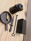 Vintage Marx Johnny West 12" Figure Accessory Lot - Camp Gear Trunk Coffee Pot