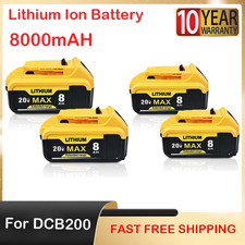 4-Pack 8.0Ah Replace for Dewalt 20V Max Battery 20V Lithium-ion DCB202 DCB206