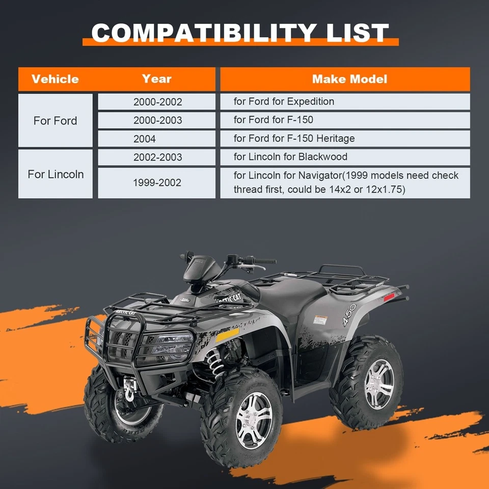 4 adaptadores de rueda de 1,5" 14x2 de 5x135 a 5x127 aptos para Ford F-150 2000-2003 5 orejetas Foto 2 de 4