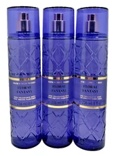 Bath & Body Works LOT of 3 Bottles Floral Fantasy Fragrance Mist Spray 8 oz