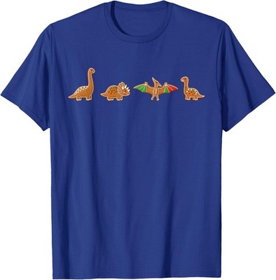 Cute Gingerbread Dinosaur Christmas Cookie Xmas Unisex T-Shirt