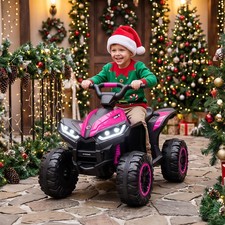 12V Kids ATV Quad Car with Forward  Backward Function, Pink