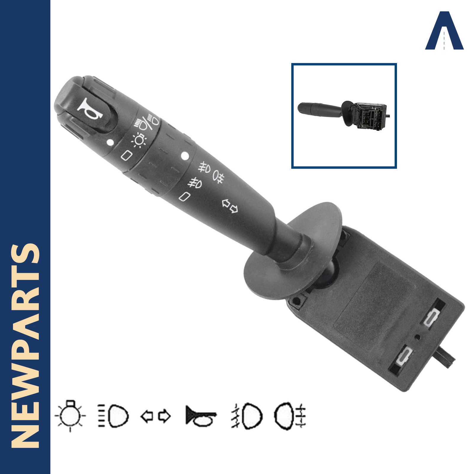 Commodo de direction avec commande de phare et clignotant pour Peugeot 206 et Partner