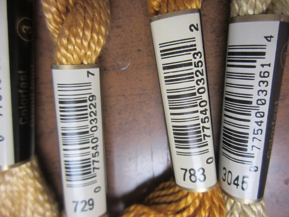 DMC Cotton Perle #3 "Medium Gold"   Skeins  Embroidery Floss Thread 15.4 yards - Image 3 of 3