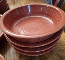 SET 4 FIESTA WARE SOUP CEREAL  BOWL PAPRIKA 6 7/8" EUC