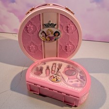 Disney Princess Vanity Makeup Playset Case  Table Mirror Set Pink   Works