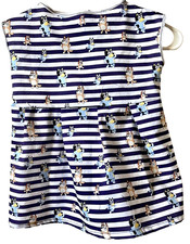 New Custom Made Bluey Pleated Sundress Toddler Size 3/4 Back Zipper