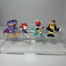 DARKWING DUCK LOT Of 4 - 2" PVC Figures Disney Kellogg's Cereal Toy 1992 Vintage