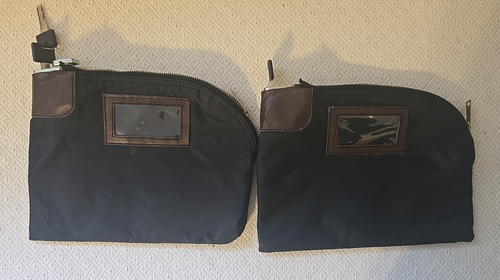 Borsa da banca pochette portamonete con serratura set di 2 - Foto 10 di 10